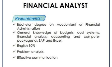 VACANTE FINANCIAL ANALYST