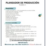VACANTE PLANEADOR DE PRODUCCION