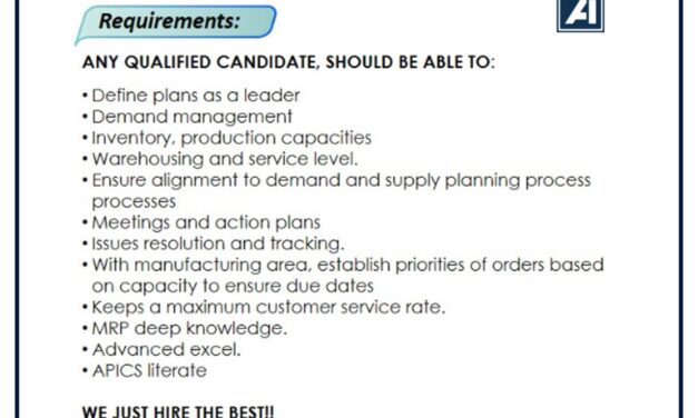 VACANTE PRODUCTION PLANNER