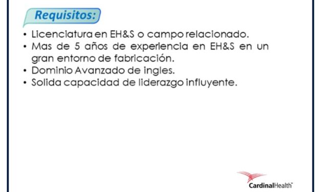VACANTE SUPERVISOR EH&S
